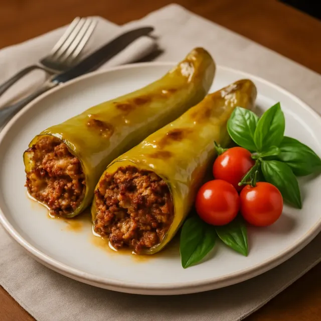 Italian Stuffed Cubanelle Peppers