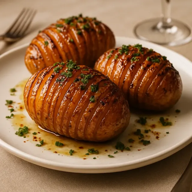 Air Fryer Hasselback Potatoes