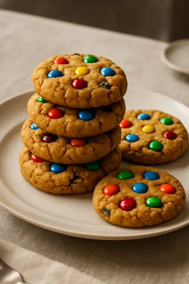 Galletas de Mantequilla de Maní y M&M