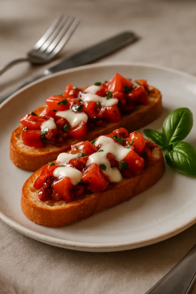Bruschetta de Tomate Duplo Mais Saudável