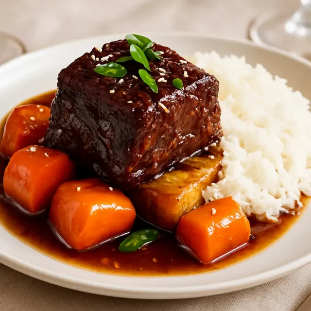 Sườn ngắn kiểu Hàn Quốc (Galbi) nấu bằng nồi Instant Pot