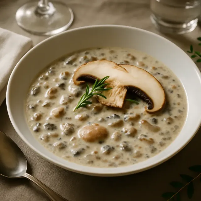 Cremige Pilzsuppe