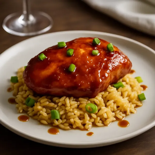 Muslos de pollo al horno con miel picante y cacahuate