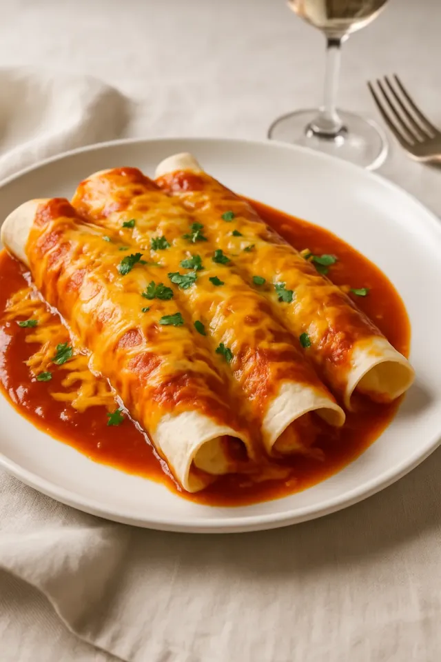 Простые сливочные куриные энчиладас