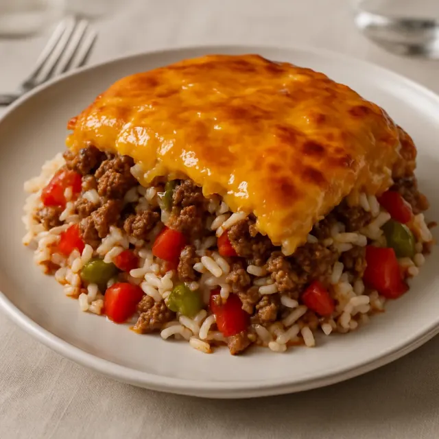 Casseruola di manzo macinato con riso