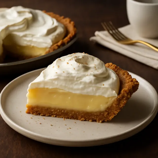 Eggnog Cream Pie with Gingersnap Crust