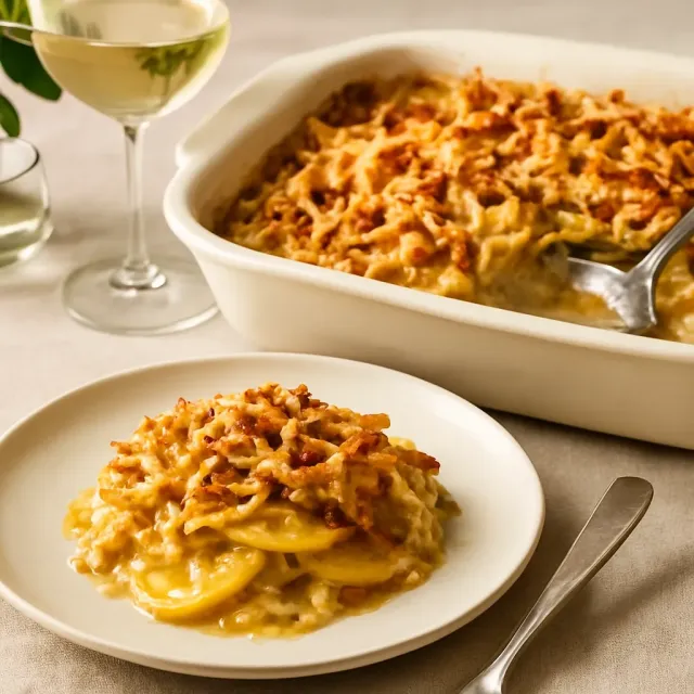 French Onion Potato Gratin