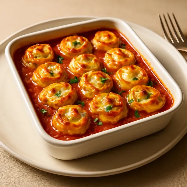 Zucchini Roll Lasagna on Turkey Bolognese