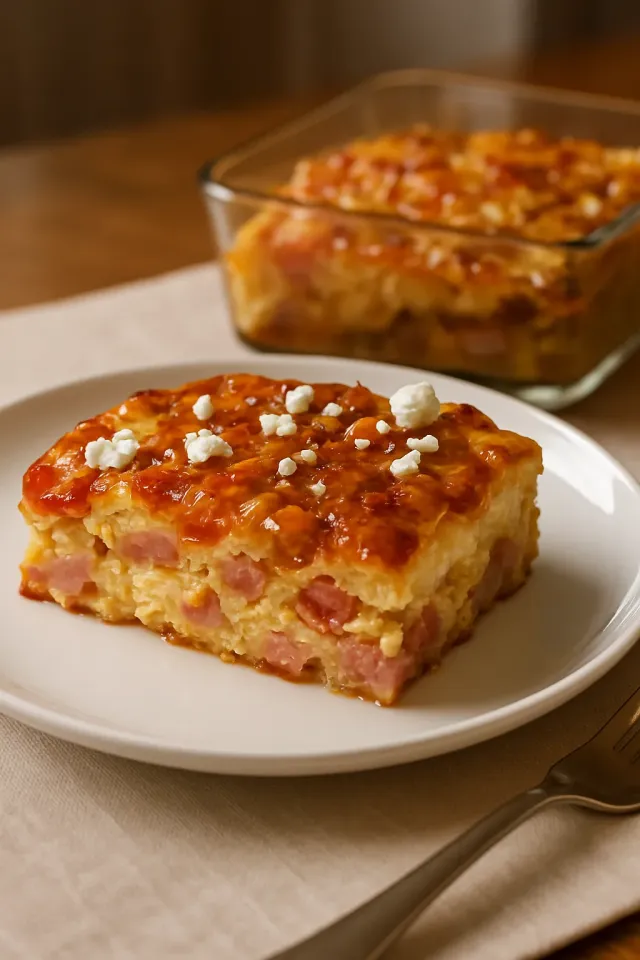 Mexican Ham and Cheese Breakfast Casserole