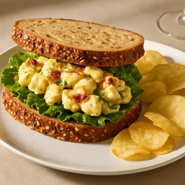 Sanduíches Carregados de Salada de Ovos na Fritadeira a Ar