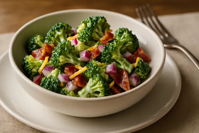 Creamy Bacon and Broccoli Salad