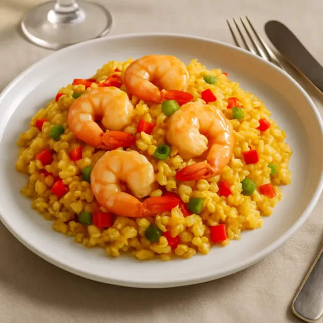 Riz sauté aux crevettes I
