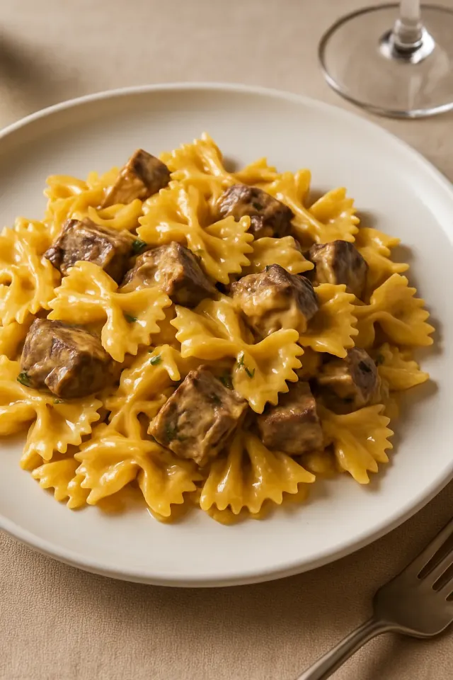 Frischkäse Steak Stroganoff