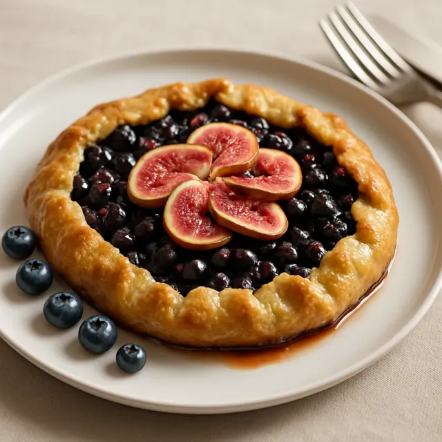 Crostata Rústica de Arándanos y Higos