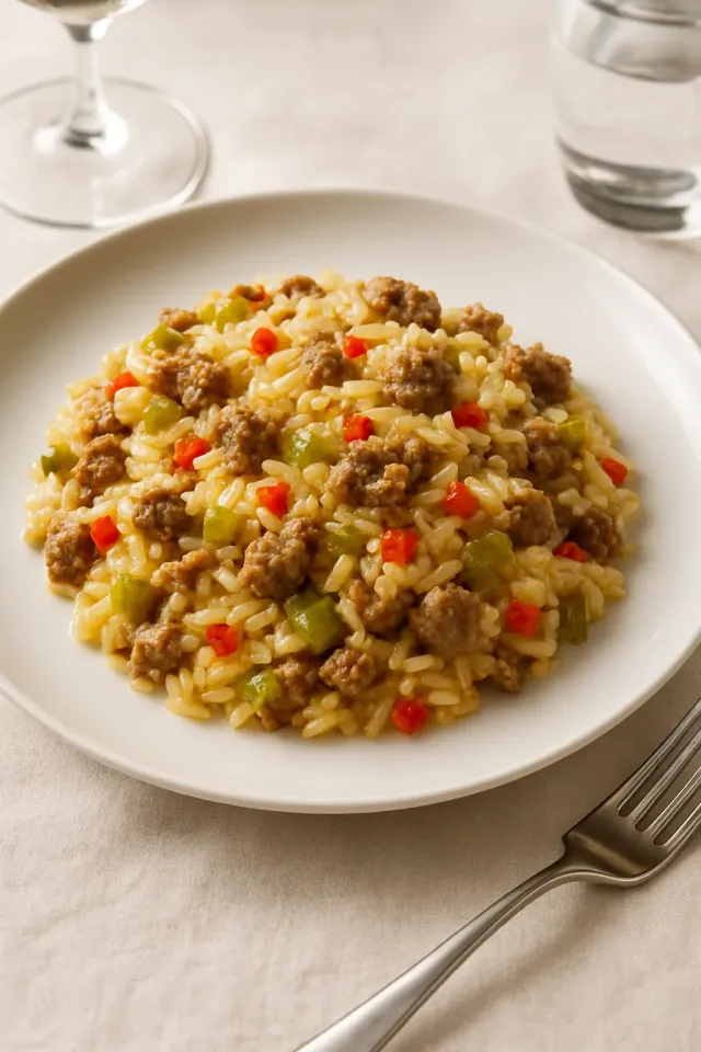 A Casserole de Linguiça e Arroz da Minha Mãe