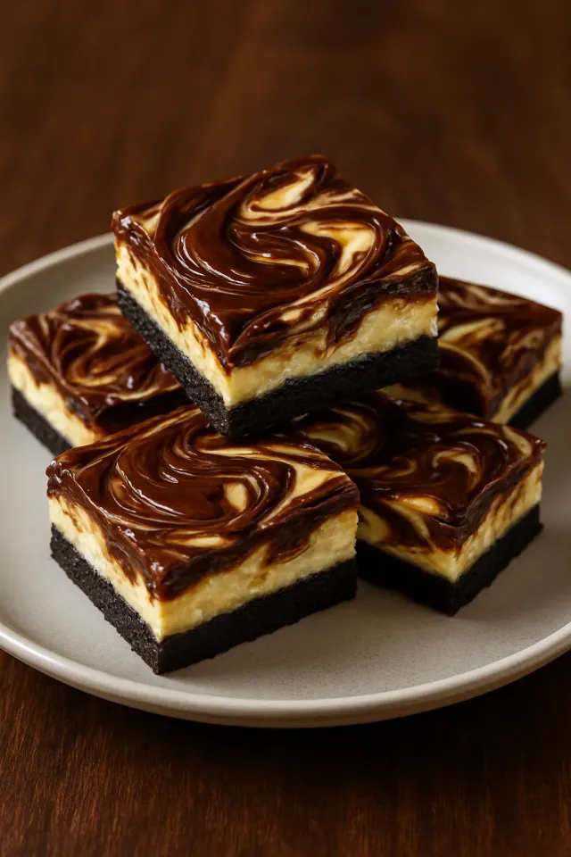 Nutella Swirl Cheesecake Bars
