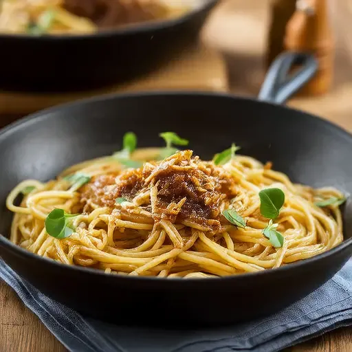 Massa Cremosa com Cebola Caramelizada