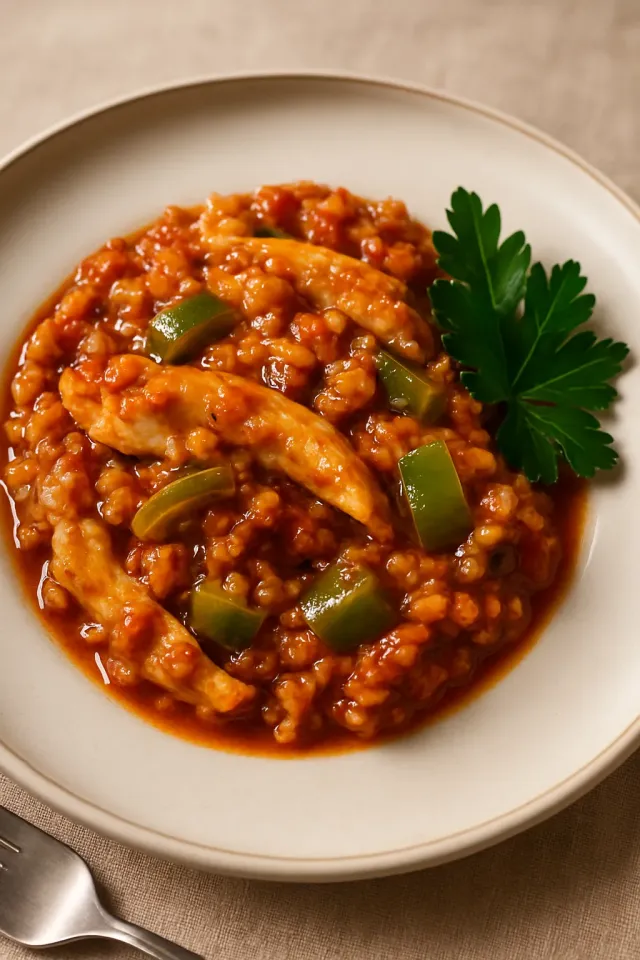 Цыпленок Каччаторе с рисом