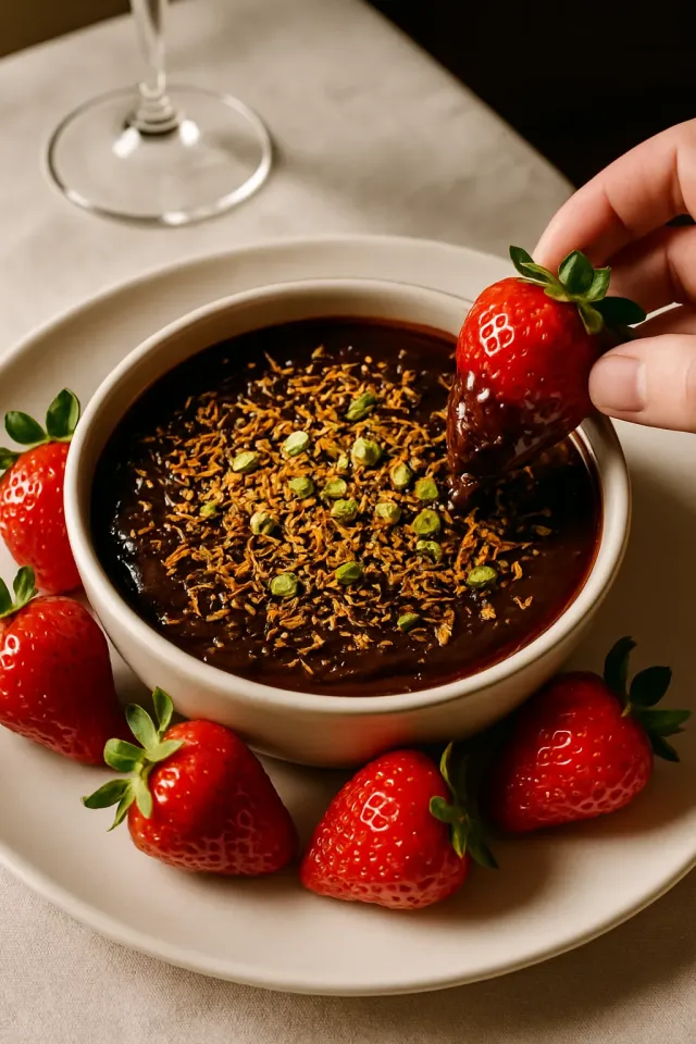 Dip de Chocolate y Fresas de Dubái