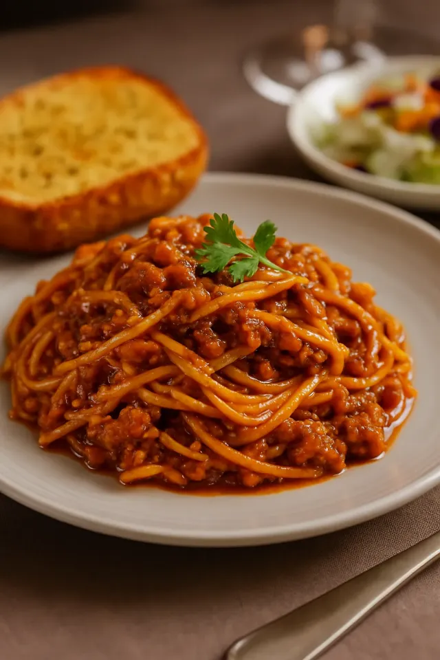 One-Pot Spaghetti with Meat Sauce