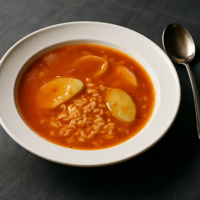 Сытный куриный суп Каччаторе с рисом