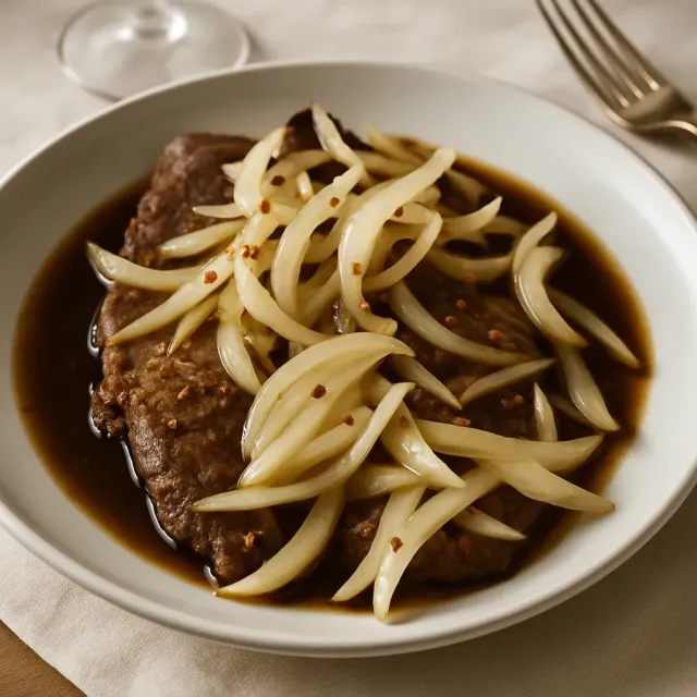 Rinderhalsknochen und Soße im Slow Cooker
