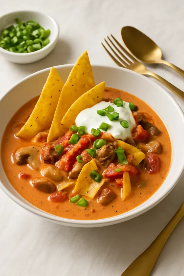 Crockpot Buffalo Chicken Chili