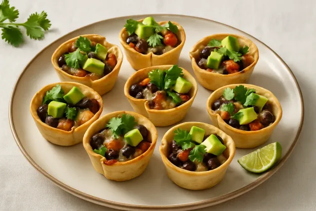 Sweet Potato and Black Bean Taco Cups