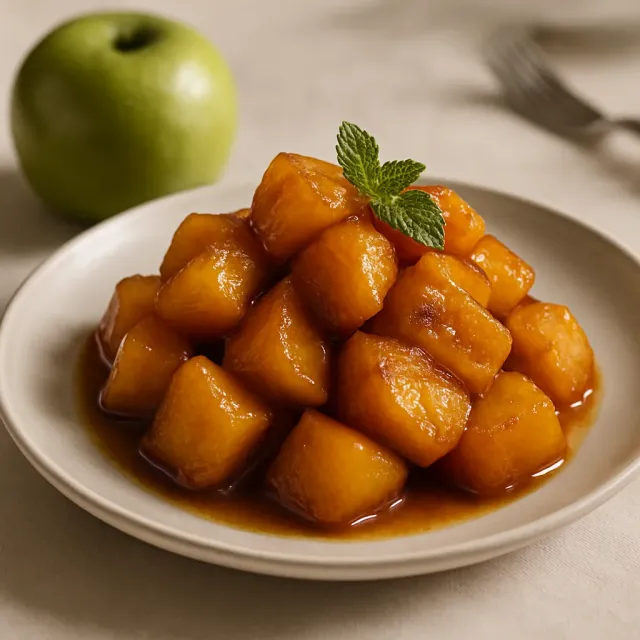 Puré de Manzana Espeso con Canela y Naranja