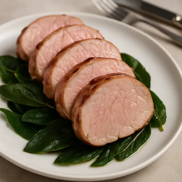 Prosciutto-Wrapped Pork Tenderloin with Crispy Sage