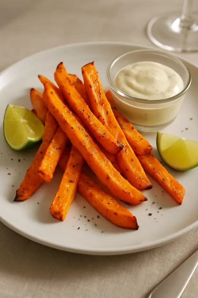 Batatas Doces Fritas no Ar com Tajin