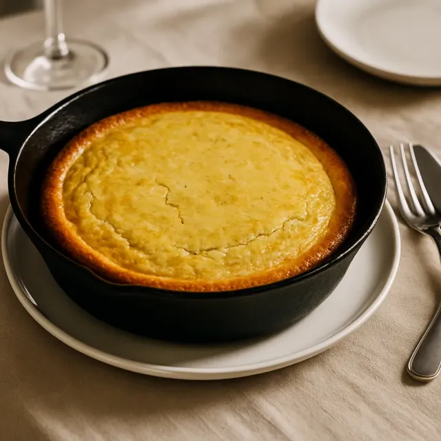 Pão de Milho de Ferro Fundido com Leite de Cabra