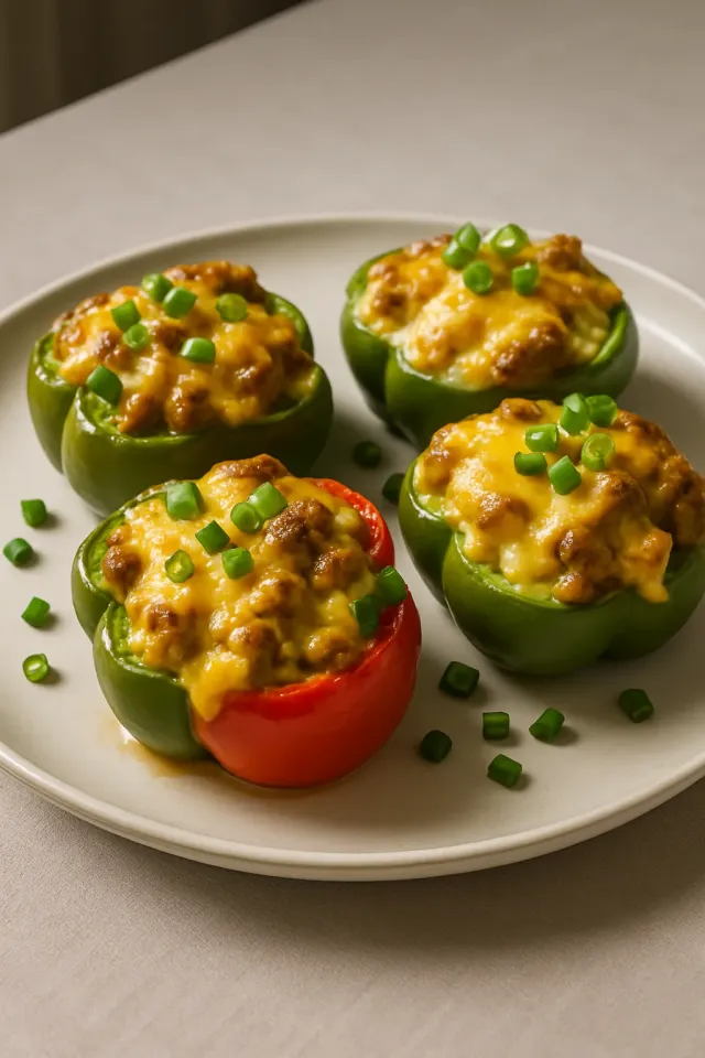 Poivrons farcis au petit-déjeuner