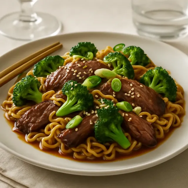 Beef and Broccoli Ramen Stir Fry