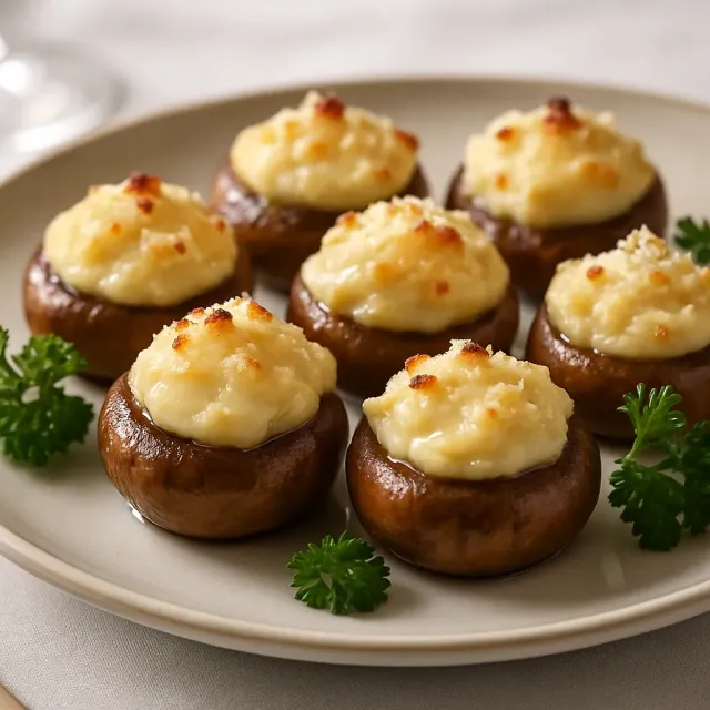 Champignons farcis au Boursin