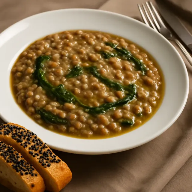 Linse-und-Buchweizensuppe