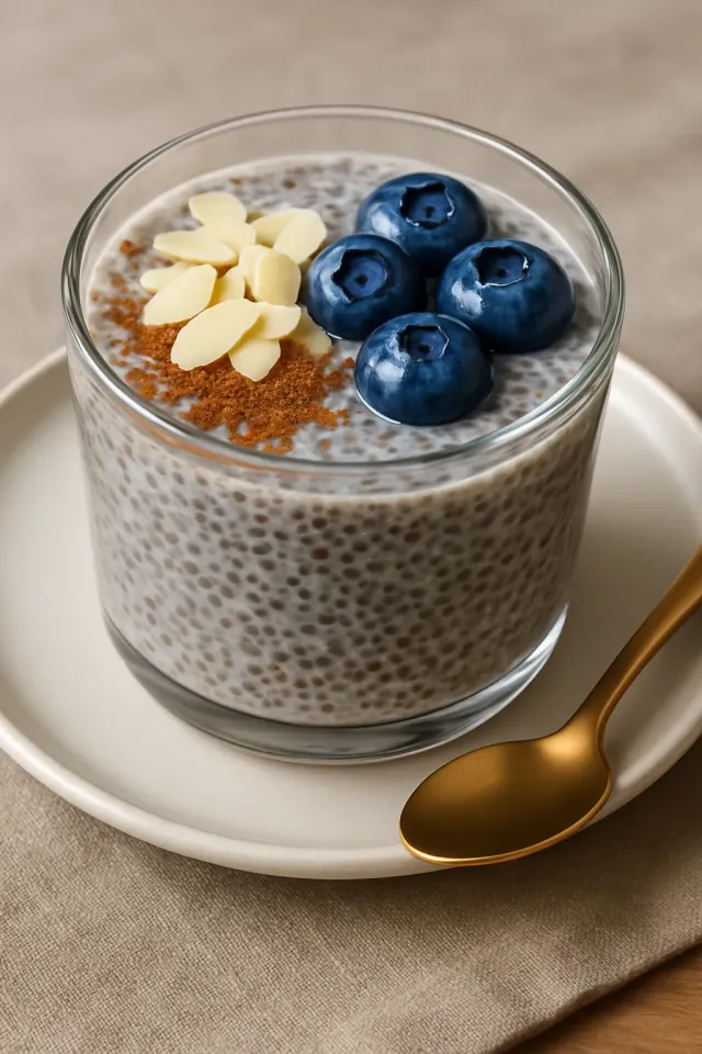 Pudding ai Mirtilli e Semi di Chia