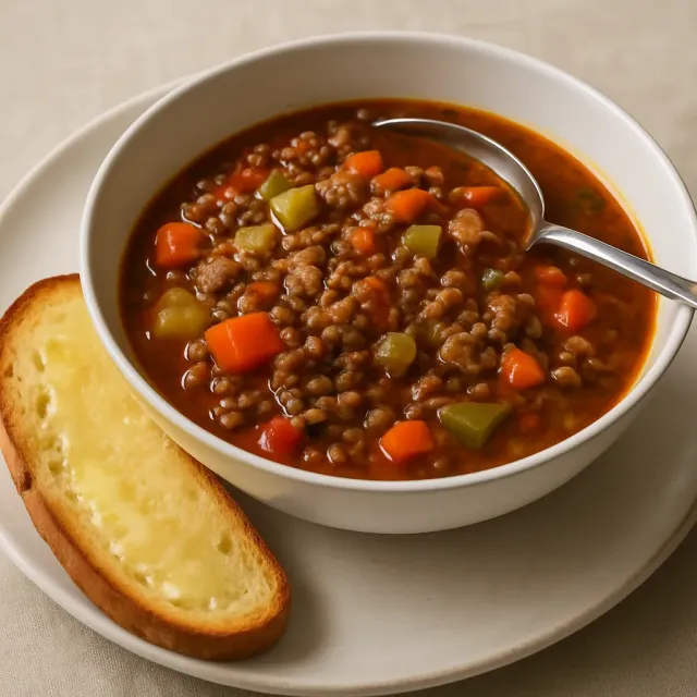 Sopa de lentejas y jamón de Leslie