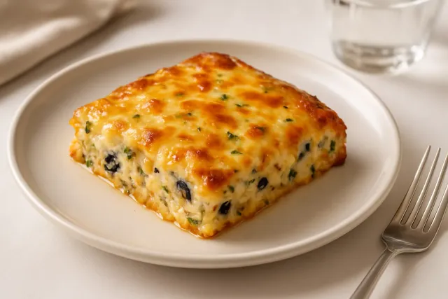 Кассероль с курицей и перцем poblano