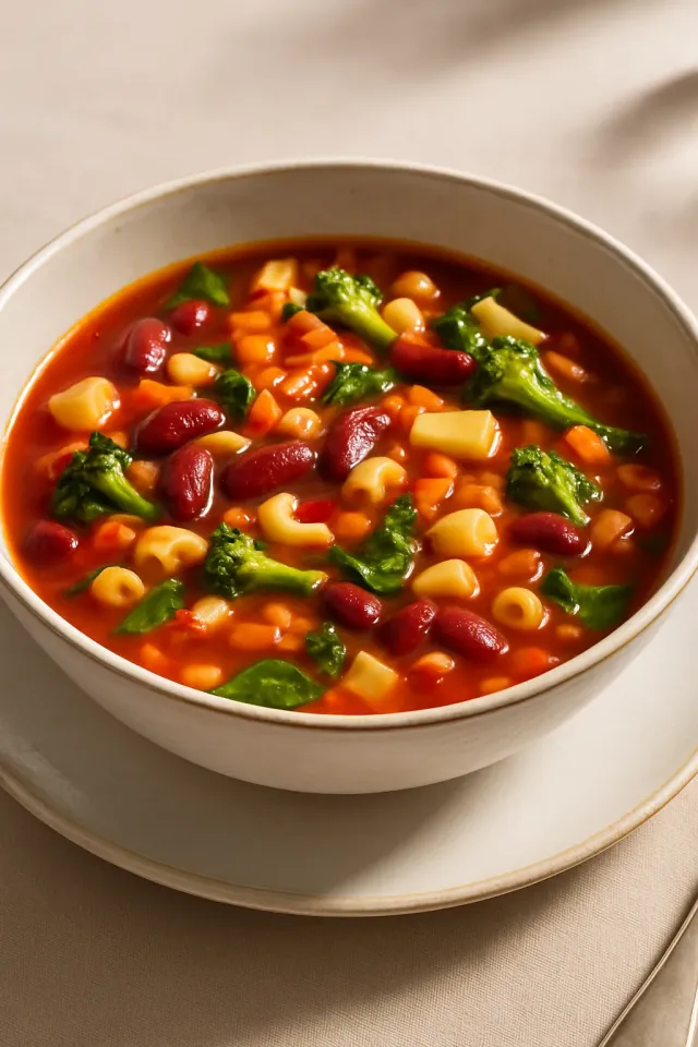 Slow Cooker Vegetarisches Minestrone