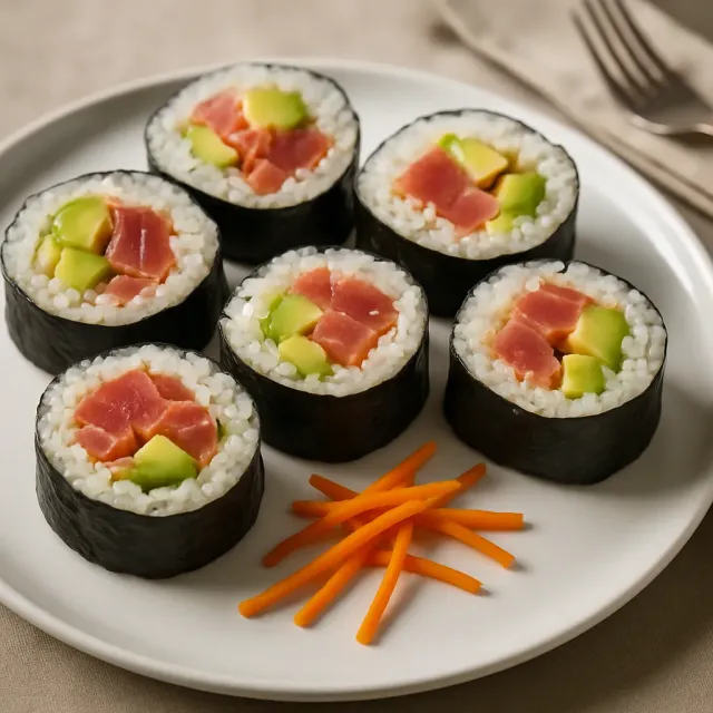 Acılı Ton Balıklı Sushi Rulosu