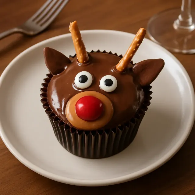 Cupcakes de Rena de Natal