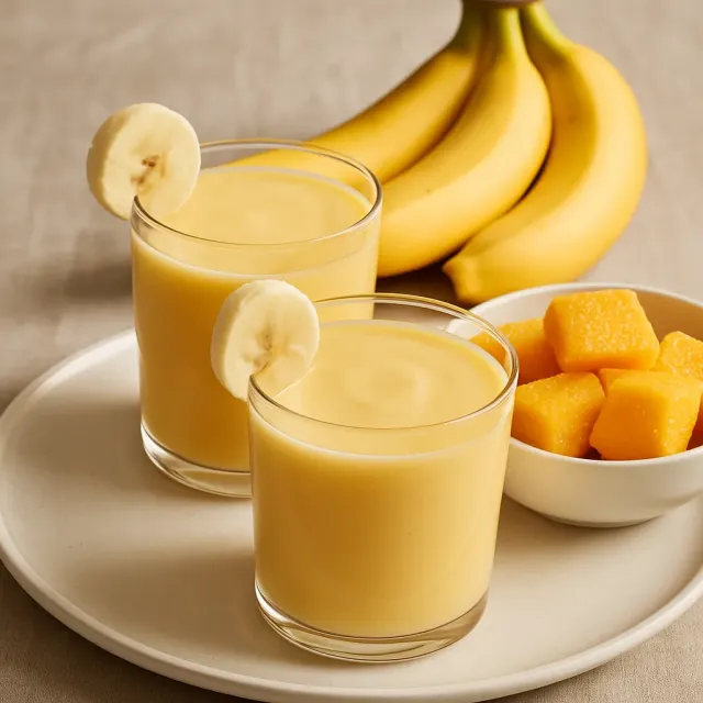 Batido de Mango y Plátano Fácil