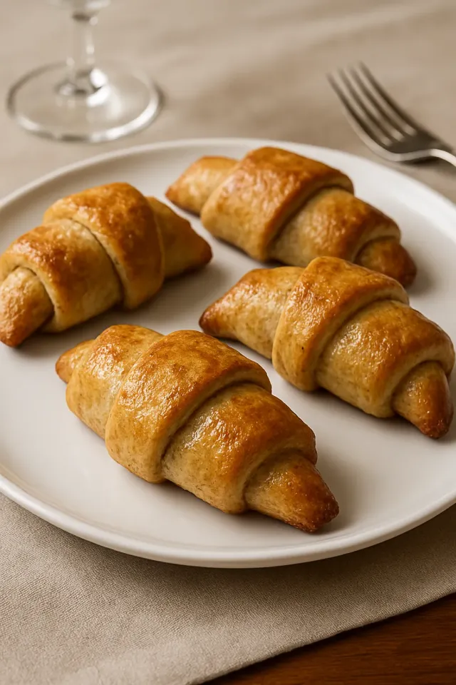Croissants au thé chai avec saucisse