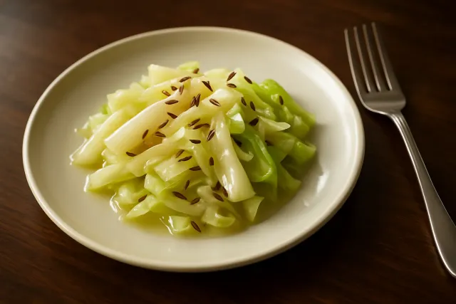 Cavolo e cipolla saltati