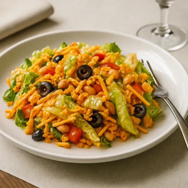 Salade de tacos végétarienne de la famille Huke