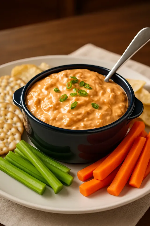 Dip de 'pollo' búfalo vegetariano