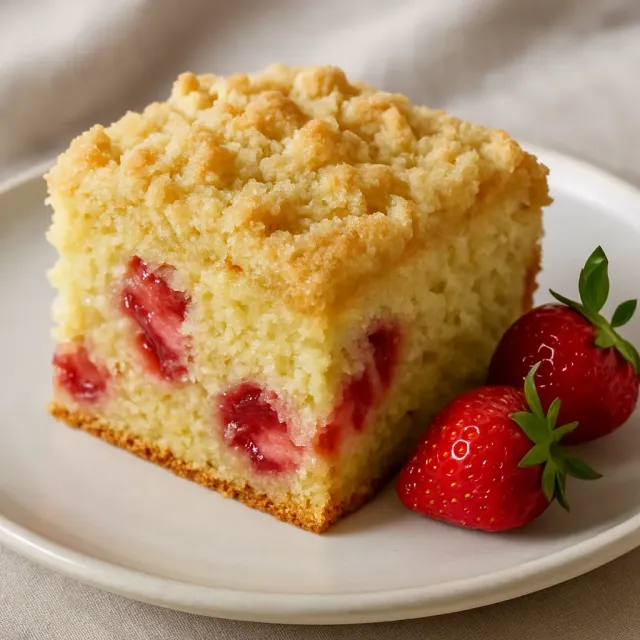 Bolo de Farelo com Morangos