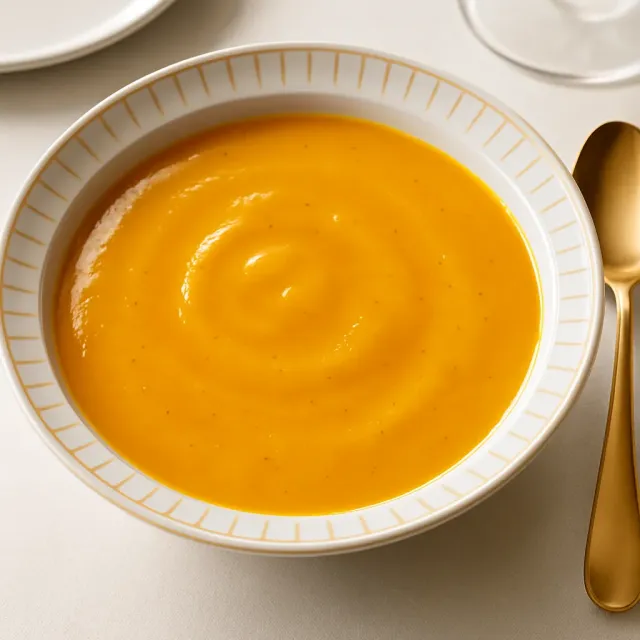 Sopa de Calabaza y Frijoles