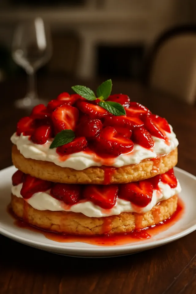 Phantastischer Erdbeerkuchen
